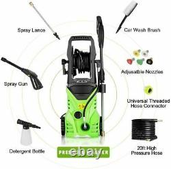 3000PSI 2.0GPM Electric Pressure Washer 2000W Power Water Cleaner Machine Kit