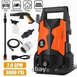 3000PSI 2.0GPM Max Electric Pressure Washer High Power Washer Cleaner Machine US