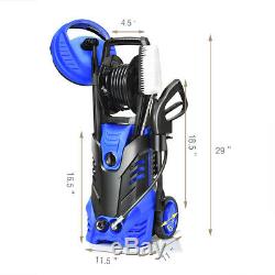 3000PSI Electric High Pressure Washer 2000W 2GPM withPatio Cleaner and 5 Nozzles