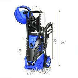 3000PSI Electric High Pressure Washer 2000W 2GPM withPatio Cleaner and 5 Nozzles
