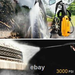 3000PSI Electric High Pressure Washer Car Burst Sprayer 2000W Built-in Detergent