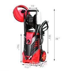 3000PSI Electric High Pressure Washer Machine 2 GPM 2000W Patio Cleaner Red