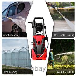 3000PSI Electric High Pressure Washer Machine 2 GPM 2000W Patio Cleaner Red