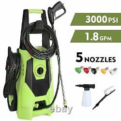 3000PSI Electric Pressure Washer Cleaner 1.8GPM High Power Sprayer Machine Tool