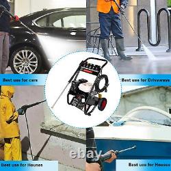 3000PSI Gas Pressure Washer with Wheels for Transport Hose & 5Nozzle for Car Fence