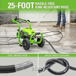 3000 PSI (1.1 GPM) TruBrushless Electric Pressure Washer Heavy Duty Castcam Pump