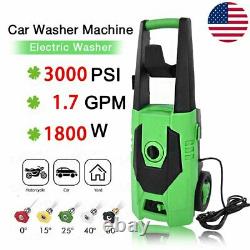 3000 PSI 1.7GPM Electric Pressure Washer High Powerful Water Cleaner Machine E