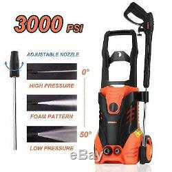 3000 PSI 2.4 GPM Electric Pressure Washer Cold Water Cleaner Auto Jet Machine