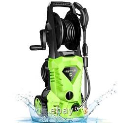 3000psi Electric Pressure Washer 2.4gpm 1600w Power Washer With Hose Reel And Br