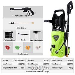 3000psi Electric Pressure Washer 2.4gpm 1600w Power Washer With Hose Reel And Br