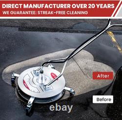 30 Pressure Washer Surface Cleaner Dual Handle Power Washer with Wheel 5200 PSI