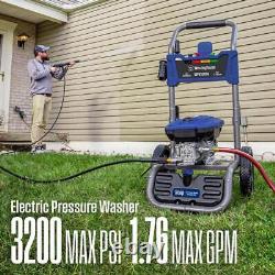 3200 PSI 1.76 GPM 13 Amp Cold Water Electric Powered Pressure Washer With Turbo