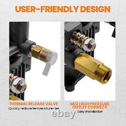 3400 PSI Power Pressure Washer Pump for 3/4 Shaft Horizontal Washer Pump 2.5GPM