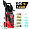 3500PSI 2.6GPM Electric Pressure Washer High Power Pressure Cleaner Sprayer