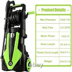 3500PSI 2.6GPM High Pressure Power Washer Electric Portable Cleaner Machine US