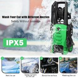 3500PSI Electric Pressure Washer 2.6GPM 1800W With Wheels 4 Nozzles & Foam Lance