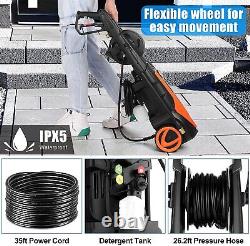 3500PSI Electric Pressure Washer 2.6GPM Power Cleaner Machine with4Nozzles 1800W