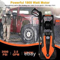 3500PSI Electric Pressure Washer 2.6GPM Power Cleaner Machine with4Nozzles 1800W