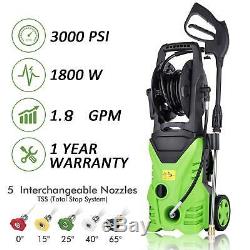 3500PSI High Power Water Electric Pressure Washer 1800W 2.6 GPM Cleaner Machine