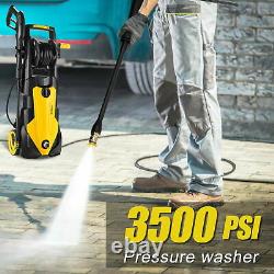 3500PSI Pressure 2.4GPM Electric Pressure Washer 1800w Sprayer Water Gun Nozzle