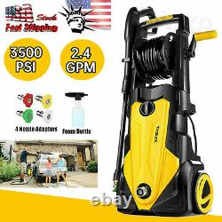 3500PSI Pressure Electric High Pressure Washer 1800W Motor Jet Sprayer+2.4GPM