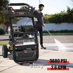 3600PSI Gas Pressure Washer 2.6 Gpm 210CC Gas High Pressure Washer Machine