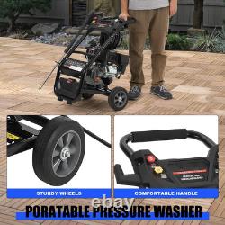 3600PSI Pressure Washer 2.6GPM Gas Power Washer 210CC With 26ft Hose & 2 Wheels