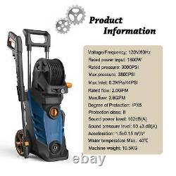 3800PSI 2.8GPM Electric Pressure Washer High Power Water Cleaner Jet Machine US