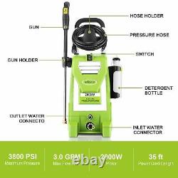 3800PSI-3.0GPM Electric Pressure Washer`High-Power Cleaner&Water Sprayer Machine