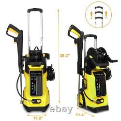 3800PSI Electric High Pressure Washer with Touch Screen Adjustment Pressure Yellow