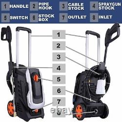 3800PSI Electric Pressure Washer 2000W 3.0GPM High Pressure Power Car Washer NEW