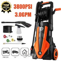 3800PSI Pressure Washer 3.0GPM Portable Electric High Power Washer Machine 2000W