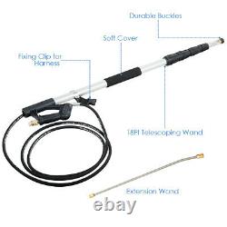 4000PSI 18Ft Commercial Grade Telescoping Pressure Washer Spray Wand 5 Nozzle