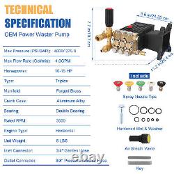 4000PSI 4.4GPM Pressure Washer Pump 1 Shaft Horizontal Power Washer Pump