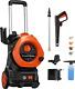 4050PSI Pressure Washer 2.5GPM Power Washer with 25FT Hose Wheels 4 Nozzles