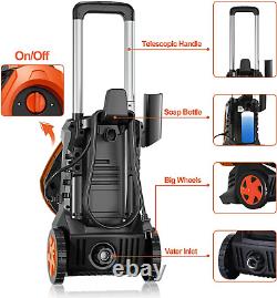 4050PSI Pressure Washer 2.5GPM Power Washer with 25FT Hose Wheels 4 Nozzles