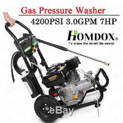 4200PSI 3.0GPM Gas Pressure Washer High Power Water Cleaner Jet Machine 8HP