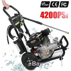 4200PSI 3.0GPM Gas Pressure Washer High Power Water Cleaner Machine 5Nozzles 7HP