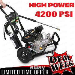 4200 PSI 3.0GPM Gas Pressure Washer High Power Cold Water Cleaner 212CC 8.0HP US