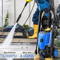 4200 PSI Electric Pressure Washer- 4.0 GPM High Power Machine with 4-in-1 Qui