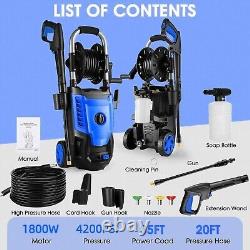 4200 PSI Electric Pressure Washer- 4.0 GPM High Power Machine with 4-in-1 Qui