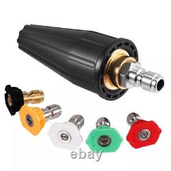 4.0GPM High Pressure Washer Rotating Turbo Nozzle Spray Tip 4000PSI 1/4 Quick