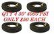 4-Pressure Washer Hose 50' with Couplers 4000 PSI BLACK Wire Braid FREE SHIPPING