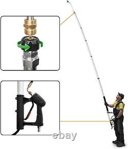 524FT Telescoping Pressure Washer Extension 4000PSI with 5 Spray Nozzle 6GPM