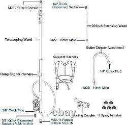 524FT Telescoping Pressure Washer Extension 4000PSI with 5 Spray Nozzle 6GPM