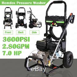 8HP 3950 PSI Gas Powered Pressure Washer Cold Water Cleaner 3 GPM-Multi Pattern