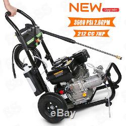 8HP 3950 PSI Gas Powered Pressure Washer Cold Water Cleaner 3 GPM with 4 Stroke