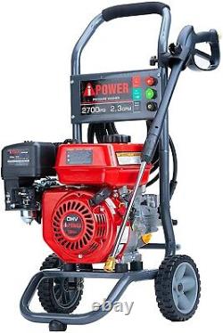 A-iPower 2,700 PSI 2.3 GPM Cold Water Gas Pressure Washer CARB, Black/Red