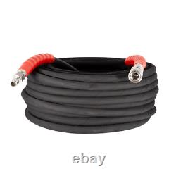 BE Semperflex 100-Foot (3/8) 6000 PSI Rubber High Pressure Hose with Quick Con
