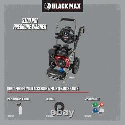 Black Max 3100 PSI Gas Pressure Washer, 212cc OHV Engine, Heavy-Duty Metal